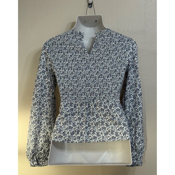 Universal Thread Long Sleeve Peasant Blouse - Cottage Core - Smocked - Size M - Picture 2 of 6